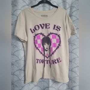 Wednesday Addams Love Is Torture Short Sleeve T-shirt Size Large